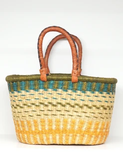Frafra Oval Basket -Fashion Clothing FrafraOvalGreen Blue OrangeBasket