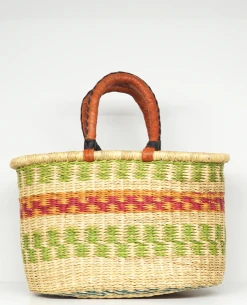 Frafra Oval Basket -Fashion Clothing FrafraOvalGreen Red OrangeBasket