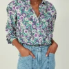Hartford Charlot Violet & Green Woven Shirt -Fashion Clothing HartfordCharlotVioletGreenShirt