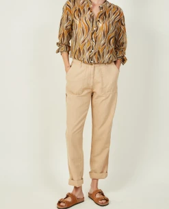 Hartford Paint Stone Woven Trouser