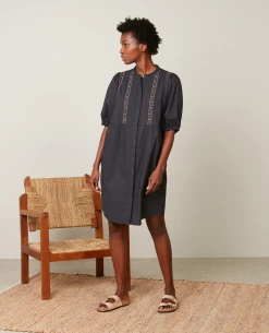 Hartford Rema Graphite Woven Dress