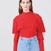 Hayley Menzies Virginia Ajore Scarlet Knit Jumper -Fashion Clothing Hayley Menzies Virginia Ajore Knit Biscuit Clothing