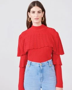 Hayley Menzies Virginia Ajore Scarlet Knit Jumper