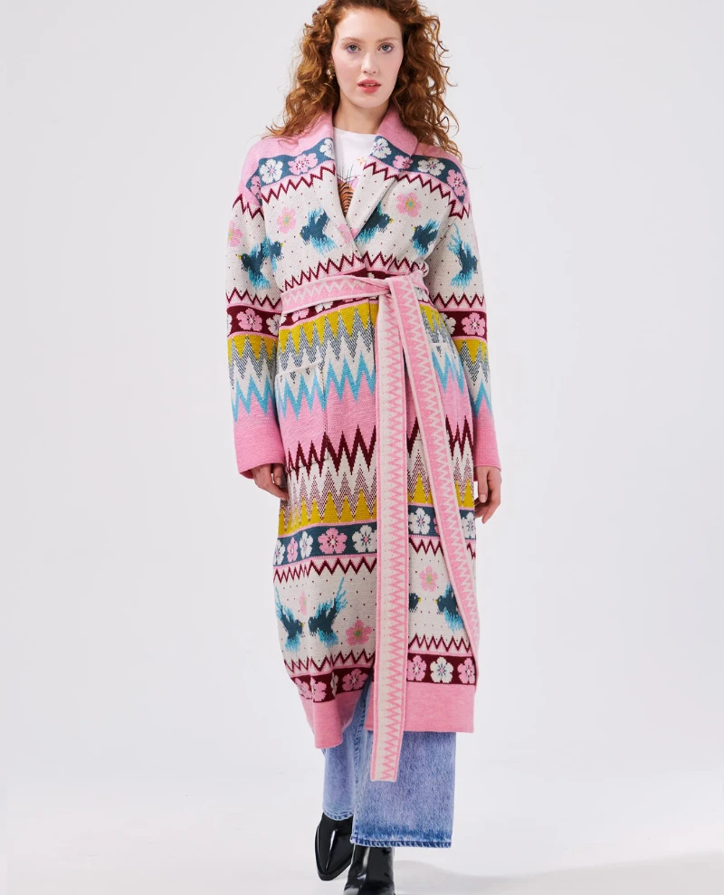 Hayley Menzies Charming Birds Shawl Long Cardigan 6 Hayley Menzies Charming Birds Shawl Long Cardigan - Image 4