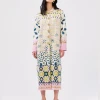 Hayley Menzies Lattice Blossom Ecru Coat -Fashion Clothing HayleyMenziesLatticeBlossomEcriCoat