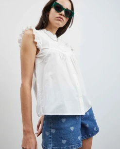 Ichi Fivaro White Shirt -Fashion Clothing IchiFivaroWhiteShirt2