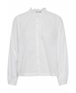 Ichi Folona Cloud Dancer White Shirt