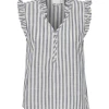 Ichi Gry Natural Stripe Top