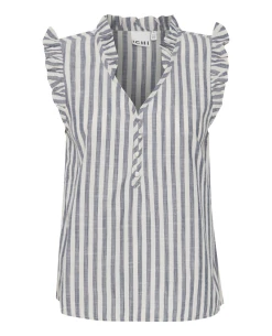 Ichi Gry Natural Stripe Top
