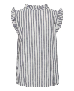 Ichi Gry Natural Stripe Top -Fashion Clothing IchiGryNaturalStripeTop3