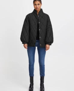 Ichi Hansa Short Black Jacket -Fashion Clothing IchiHansaShortJacket