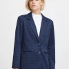 Ichi Kate Navy Oversized Blazer -Fashion Clothing IchiKateNavyOversizedBlazer