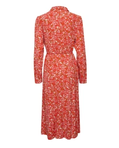 Ichi Tusnelda Orange Dress -Fashion Clothing IchiTusneldaOrangeDress 4