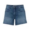 Ichi Twiggy Washed Blue Shorts -Fashion Clothing IchiTwiggyWashedBlueShorts1