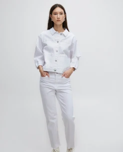 Ichi Ziggy Bright White Jacket -Fashion Clothing IchiZiggyBrightWhiteJacket3