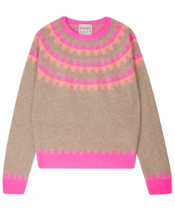 Jumper1234 Val Hot Pink Zigzag Knit