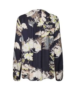 Lollys Laundry Singh Navy Shirt -Fashion Clothing Lollys Laundry Singh Shirt Back Biscuit Clothing