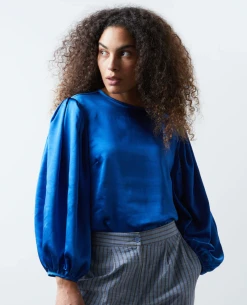 Lollys Laundry Bergen Blue Blouse -Fashion Clothing LollysLaundryBergenBlouse 3