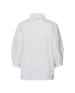 Lollys Laundry Faye White Shirt -Fashion Clothing LollysLaundryFayeWhiteBlouse 4