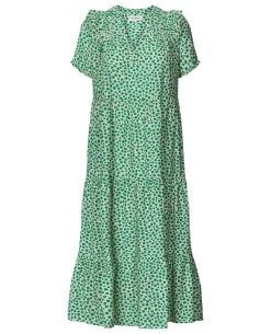 Lollys Laundry Freddy Flower Print Dress -Fashion Clothing LollysLaundryFreddyGreenFlowerPrintDress