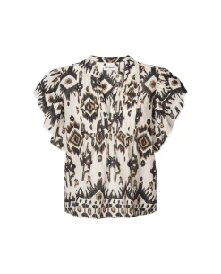 Lollys Laundry Isabel Aztec Print Top -Fashion Clothing LollysLaundryIsabelAztecTop