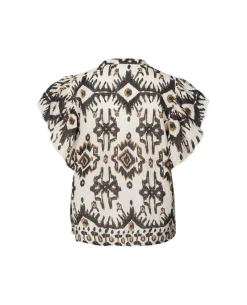 Lollys Laundry Isabel Aztec Print Top -Fashion Clothing LollysLaundryIsabelAztecTop 2