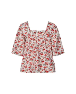 Lollys Laundry Sasha Orange Blouse -Fashion Clothing LollysLaundrySashaBlouseOrange 2