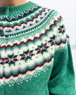 Lowie Caerphilly Fair Ilse Green Cardigan -Fashion Clothing LowieCaerphillyFairIlseGreenCardigan 2