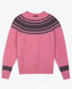 Lowie Lambswool Snow Bubblegum Jumper -Fashion Clothing LowieSnowPinkJumper 3