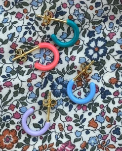 Lulu Copenhagen Enamel Hoop Earring -Fashion Clothing LuluCopenhagenColourEnamelHoop 12
