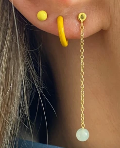 Lulu Copenhagen Enamel Hoop Earring -Fashion Clothing LuluCopenhagenColourEnamelHoop 4