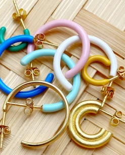Lulu Copenhagen Enamel Hoop Earring -Fashion Clothing LuluCopenhagenColourEnamelHoop 6