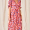 Mabe Ria Print Red Midi Dress 2 Mabe Ria Print Red Midi Dress -Fashion Clothing MABERIASSDRESS 2