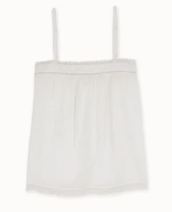 Mabe Elda Embroidered White Cami Top -Fashion Clothing MabeEldaEmbroideredWhiteCamiTop1