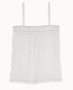 Mabe Elda Embroidered White Cami Top -Fashion Clothing MabeEldaEmbroideredWhiteCamiTop4