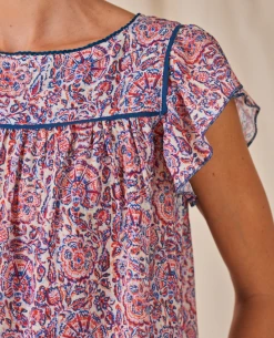 Mabe Maya Print Multicolor Top -Fashion Clothing MabeMayaPrintMulticolorTop3