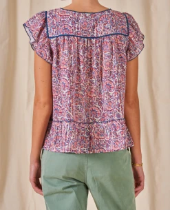 Mabe Maya Print Multicolor Top -Fashion Clothing MabeMayaPrintMulticolorTop4