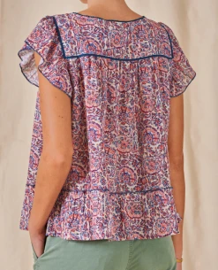 Mabe Maya Print Multicolor Top -Fashion Clothing MabeMayaPrintMulticolorTop5