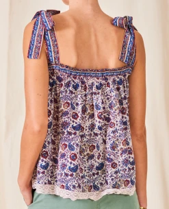 Mabe Rosa Print Multicolor Cami Top -Fashion Clothing MabeRosaPrintMulticolorCamiTop4