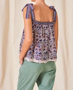 Mabe Rosa Print Multicolor Cami Top -Fashion Clothing MabeRosaPrintMulticolorCamiTop5