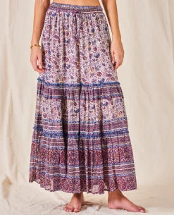 Mabe Rosa Print Multicolor Maxi Skirt -Fashion Clothing MabeRosaPrintMulticolorMaxiSkirt3