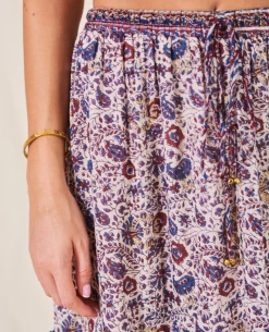 Mabe Rosa Print Multicolor Maxi Skirt -Fashion Clothing MabeRosaPrintMulticolorMaxiSkirt4