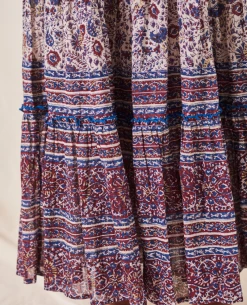 Mabe Rosa Print Multicolor Maxi Skirt -Fashion Clothing MabeRosaPrintMulticolorMaxiSkirt5