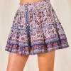 Mabe Rosa Print Multicolor Mini Skirt -Fashion Clothing MabeRosaPrintMulticolorMiniSkirt2
