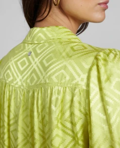 Mos Mosh Aldo Geo Yellow Plum Dress -Fashion Clothing MosMoshAlsoGeoDress 5