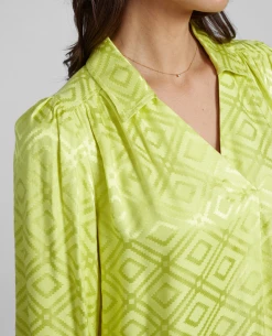 Mos Mosh Aldo Geo Yellow Plum Dress -Fashion Clothing MosMoshAlsoGeoDress 6