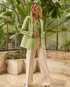 Mos Mosh Ivory Leela Arcadian Green Blazer -Fashion Clothing MosMoshLeelaBlazer 2
