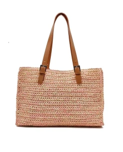 Nooki Katie Shopper Natural Pink Bag -Fashion Clothing NookiKatieShopperNaturalPinkBag3