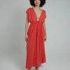 Nooki Lucia Orange Maxi Dress -Fashion Clothing NookiLuciaOrangeMaxiDress