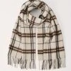 Part Two Kecita Natural Check Scarf -Fashion Clothing Part Two Kecita Scarf Neutral Biscuit Clothing